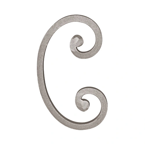 1/2" Forged Steel C Scroll 4- 15/16" Width, 8-1/2" Height.